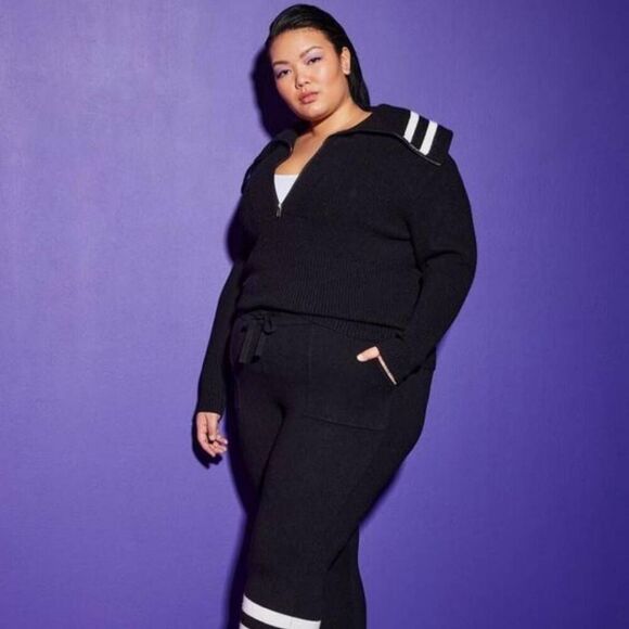 Torrid LoveSick Plus Size 1X 14-16 Shaker Half Zip Front Sweater - Picture 4 of 6